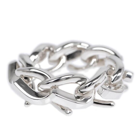 Tiffany & Co Forge Link Ring #50 AG 925 Silver SV Ring Jewelry Accessorie